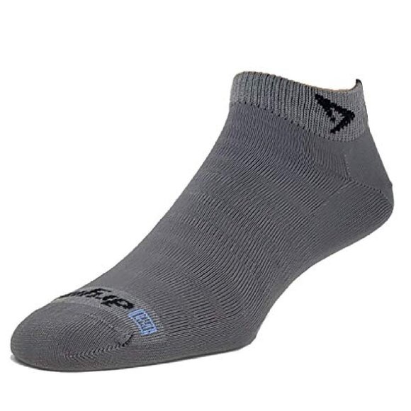 Drymax Hyper Thin Running Mini Crew Athletic Socks, Dark Gray, Medium - Picture 1 of 1